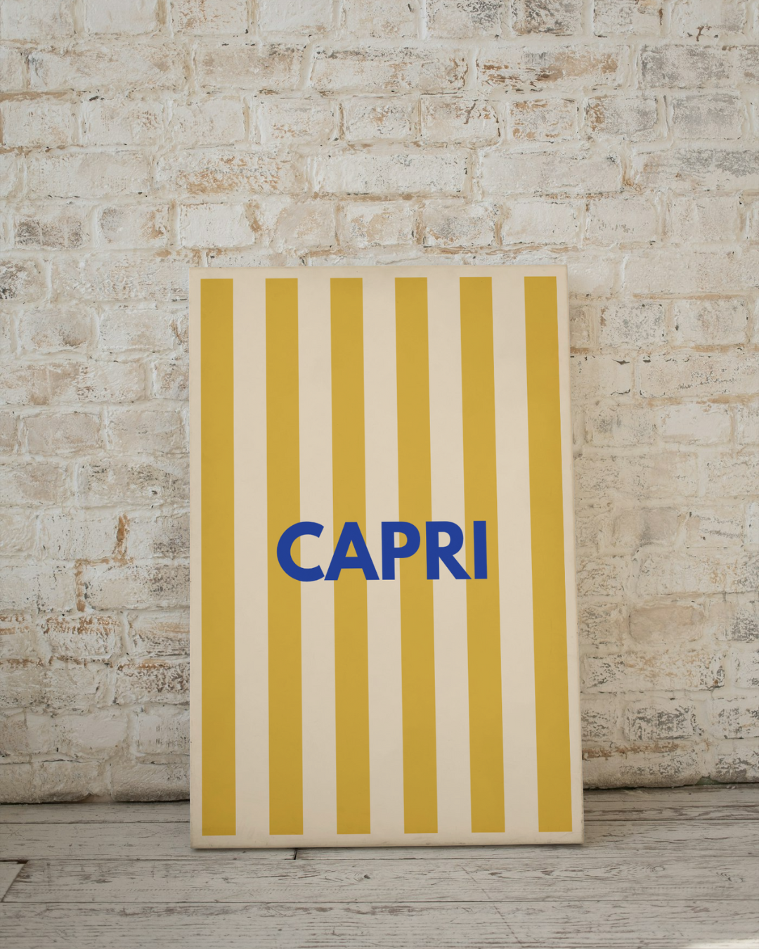 Affiche Capri – Décoration Murale Riviera Italienne & Design Vintage à Rayures