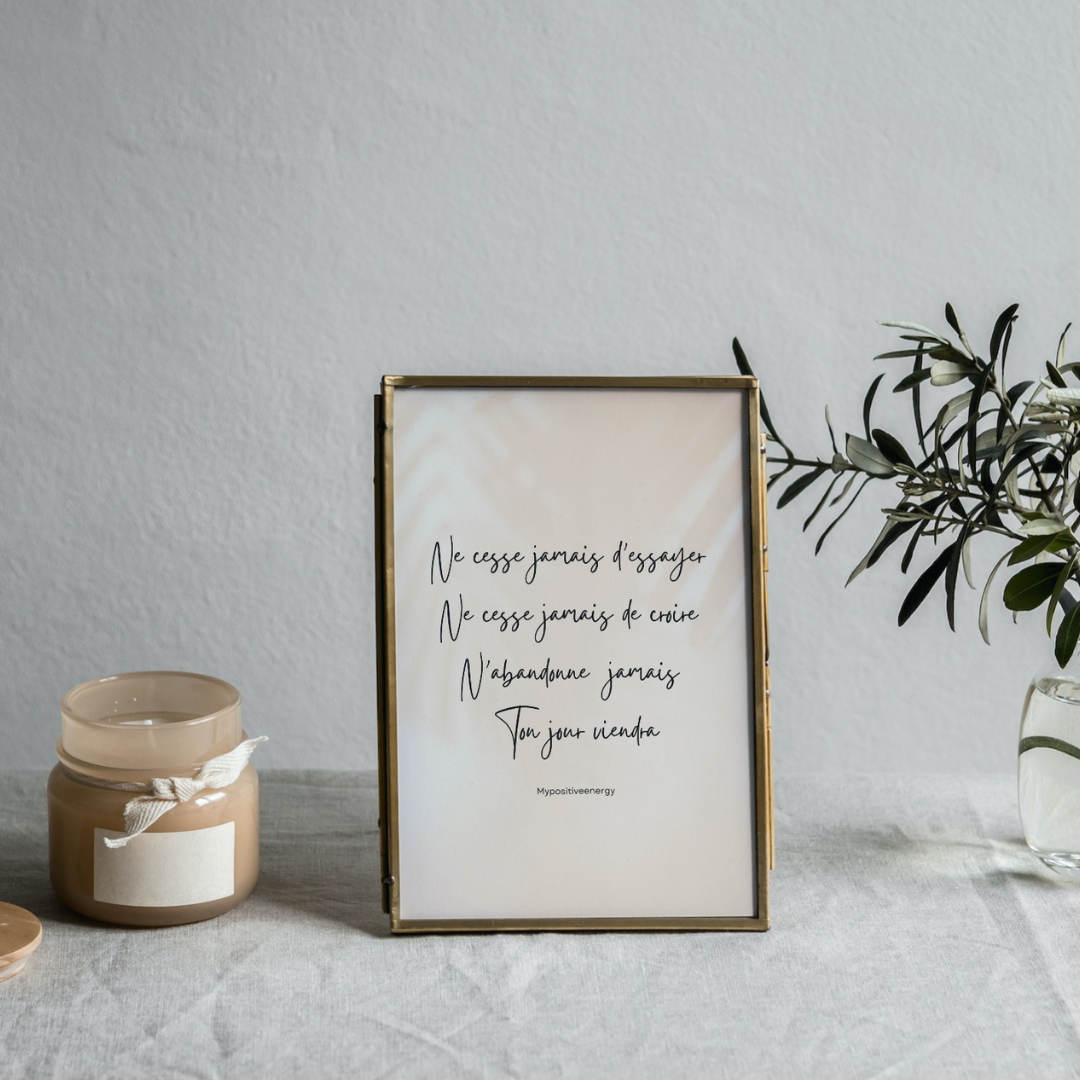 Carte Ne cesse jamais – Mantra motivation
