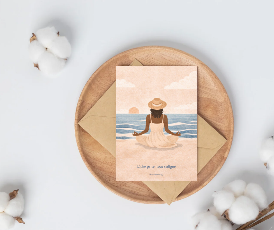 Carte bien-être – Lâche prise, tout s’aligne | Carte relaxation & sérénité – My Positive Energy