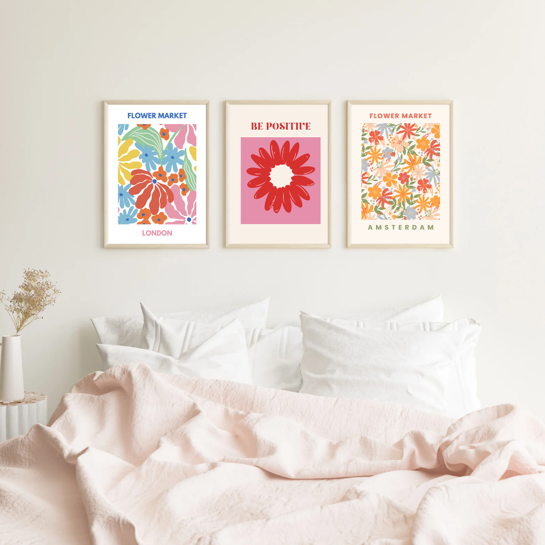 Affiche Flower Market London – Poster Floral 70s Pastel