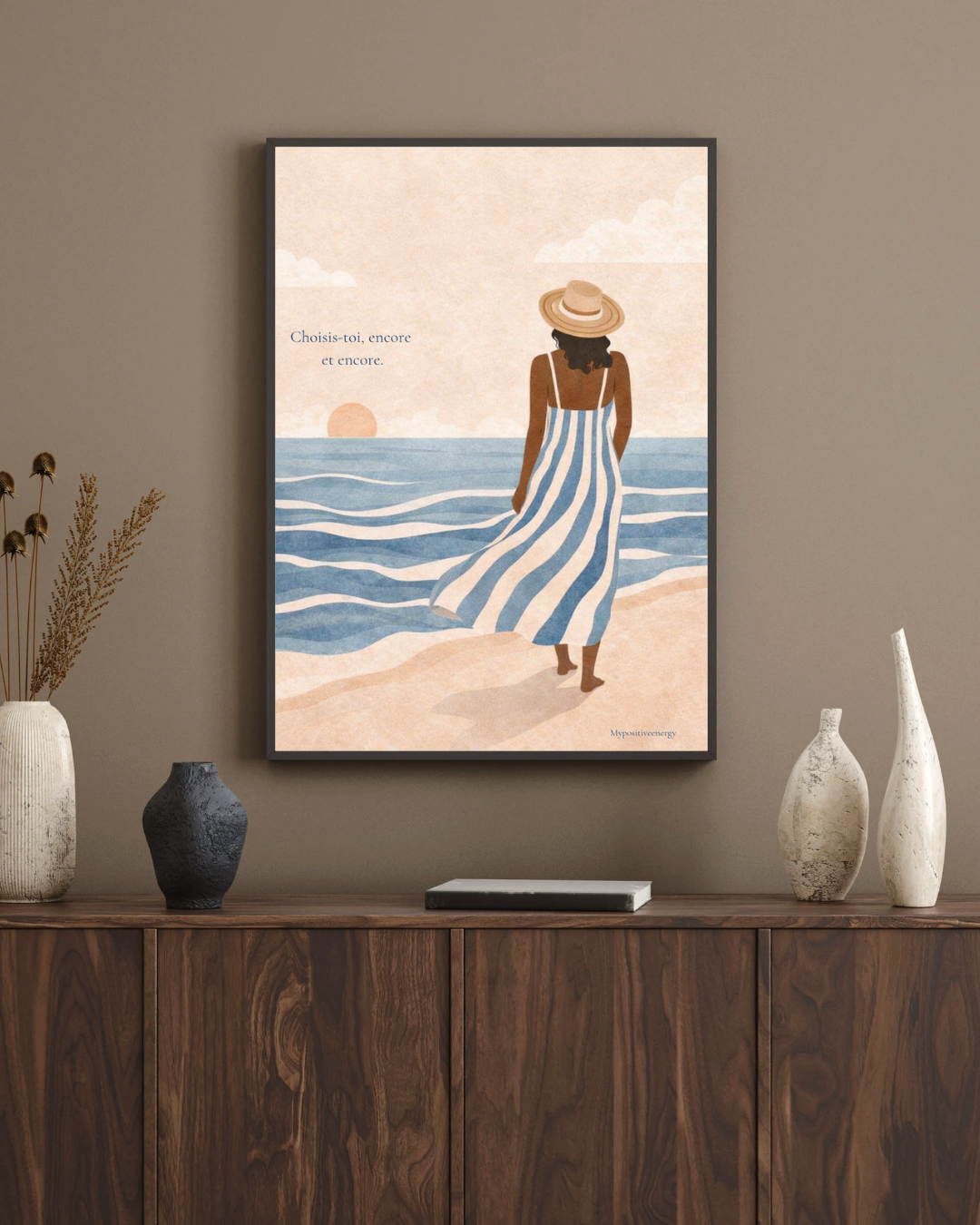 Affiche confiance en soi – Choisis-toi, encore et encore | Déco murale bohème & inspirante – My Positive Energy