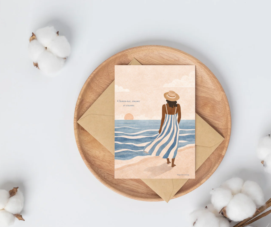 Carte affirmation positive – Choisis-toi, encore et encore | Carte confiance en soi – My Positive Energy