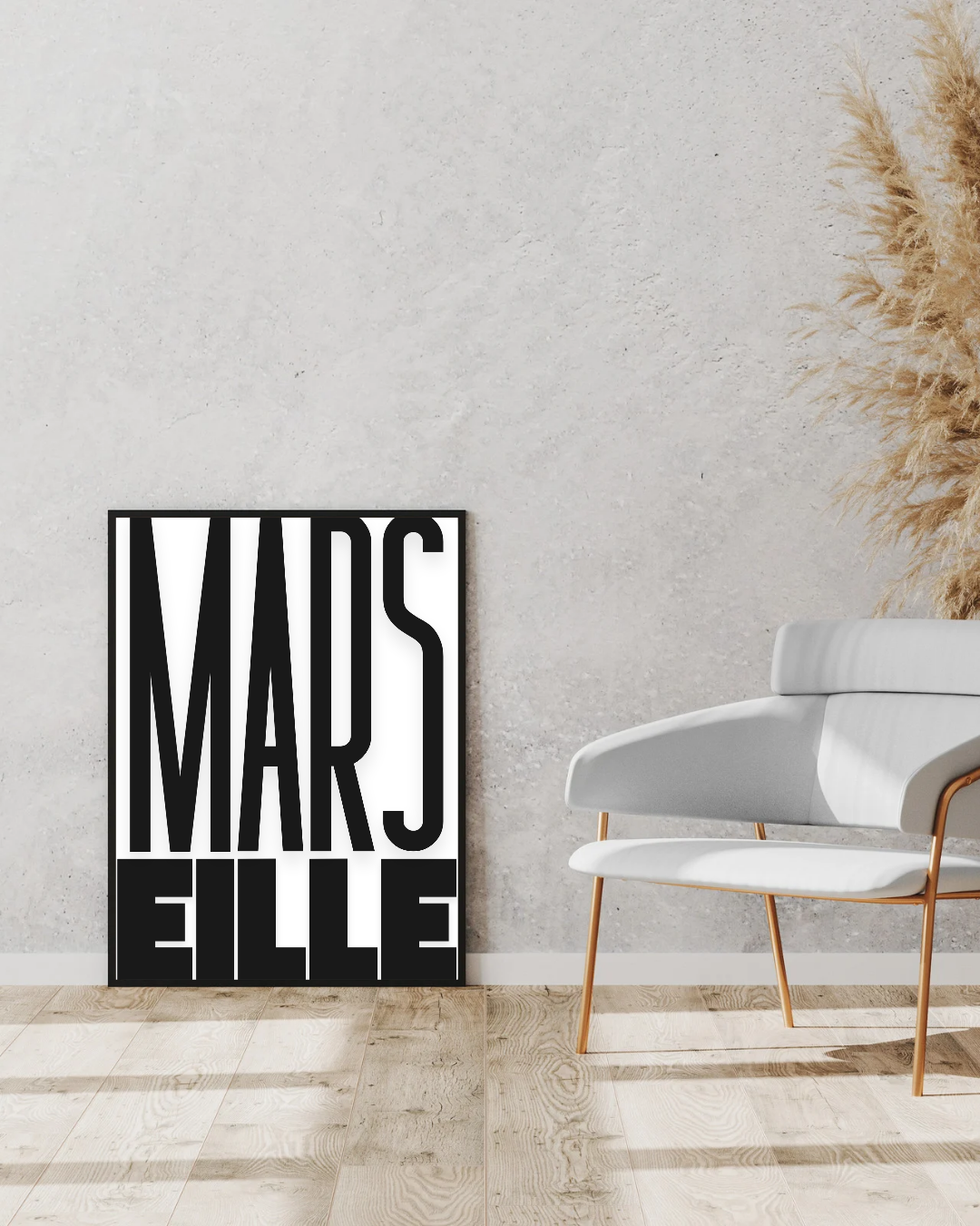 Affiche Marseille – Décoration Murale Urbaine & Design Typographique Moderne