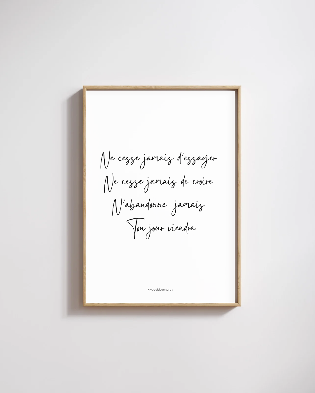 Affiche Motivation "Ton Jour Viendra" – Noir et blanc