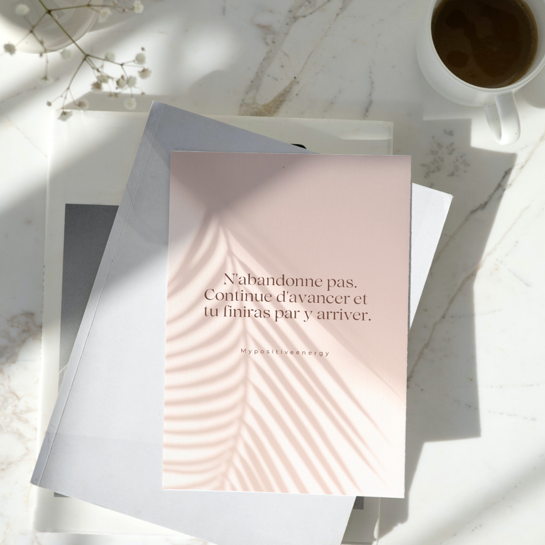 Carte Motivation "N'abandonne pas" – Papeterie Bien-être & Mantra