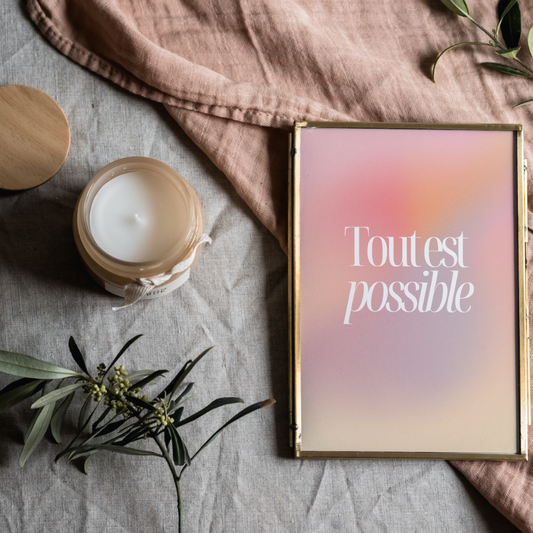 Carte Tout est possible – Mantra motivation
