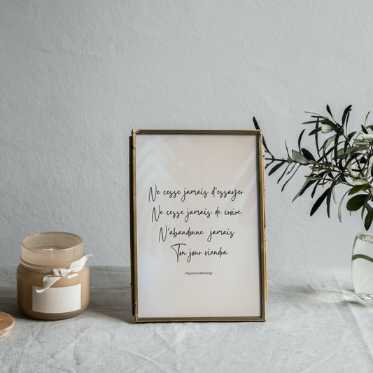 Carte Ne cesse jamais – Mantra motivation