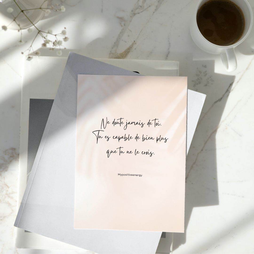 Carte Ne doute jamais – Papeterie Boho-Chic & Mantra Pastel