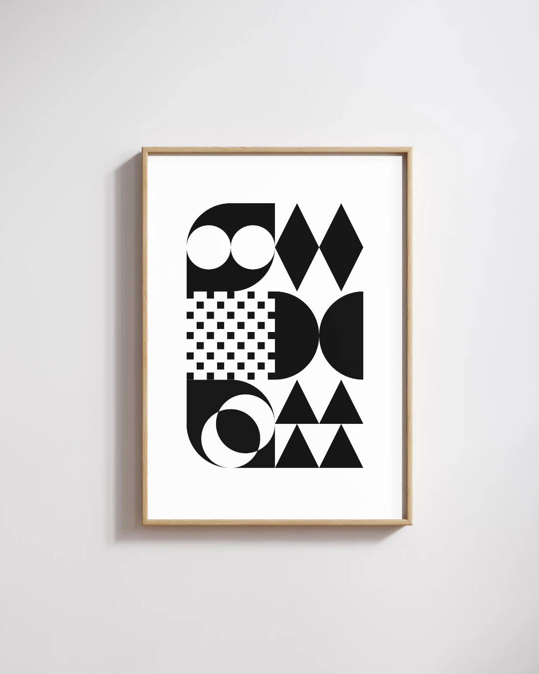 Affiche abstraite noir et blanc | Art graphique minimaliste géométrique – Déco murale moderne – My Positive Energy