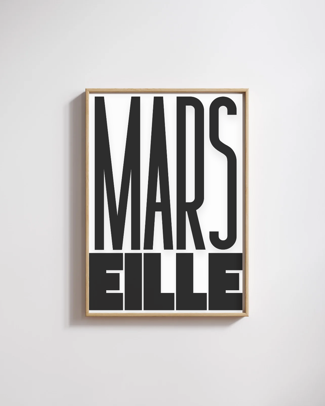 Affiche Marseille – Décoration Murale Urbaine & Design Typographique Moderne