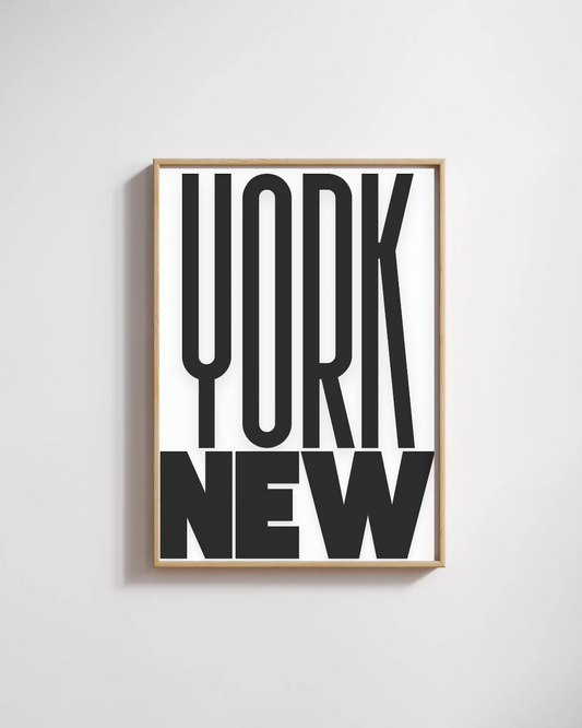 Affiche New York – Décoration Murale Urbaine & Design Typographique Moderne