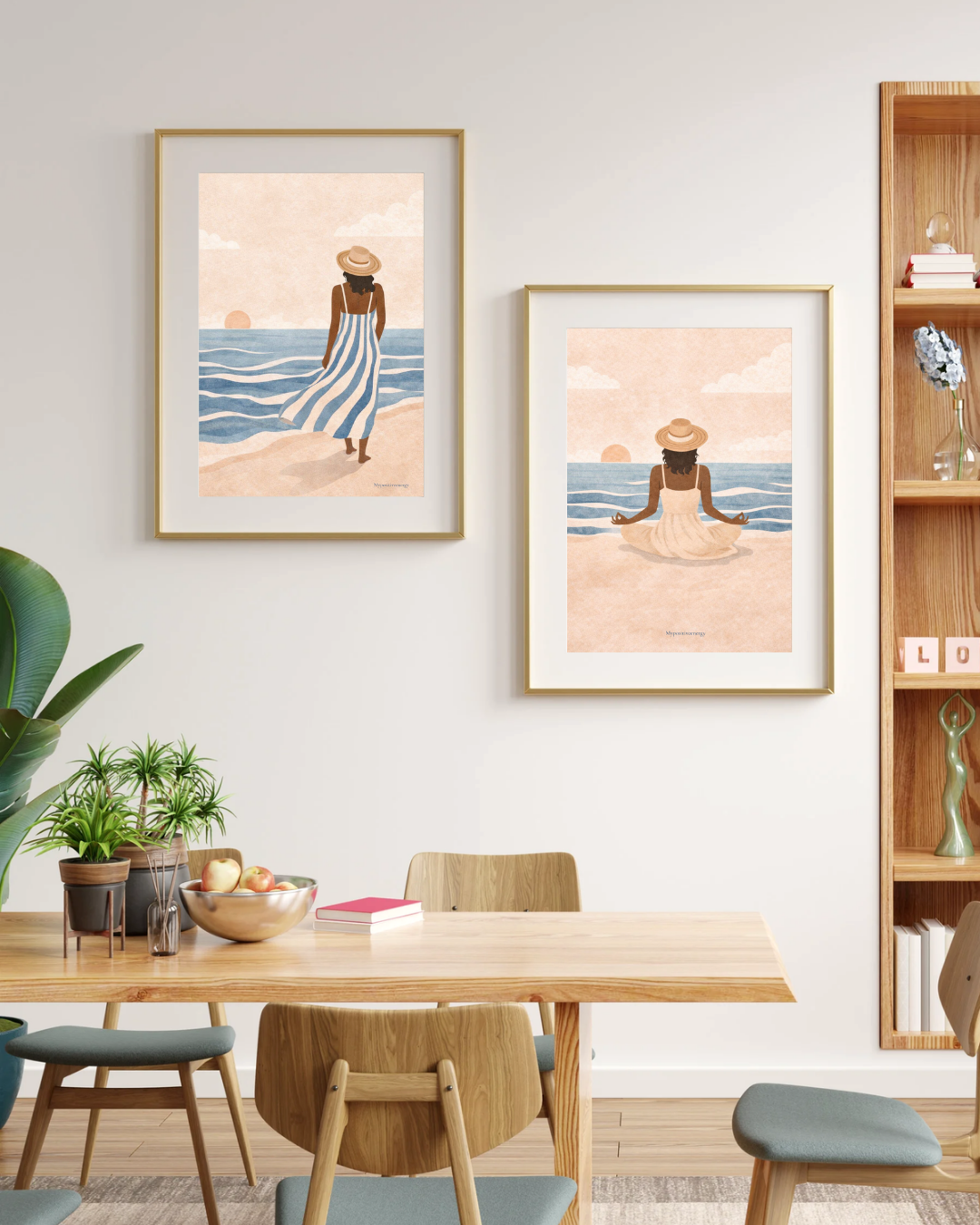 Duo affiches bord de mer – Déco murale bohème apaisante | Ambiance zen & naturelle – My Positive Energy