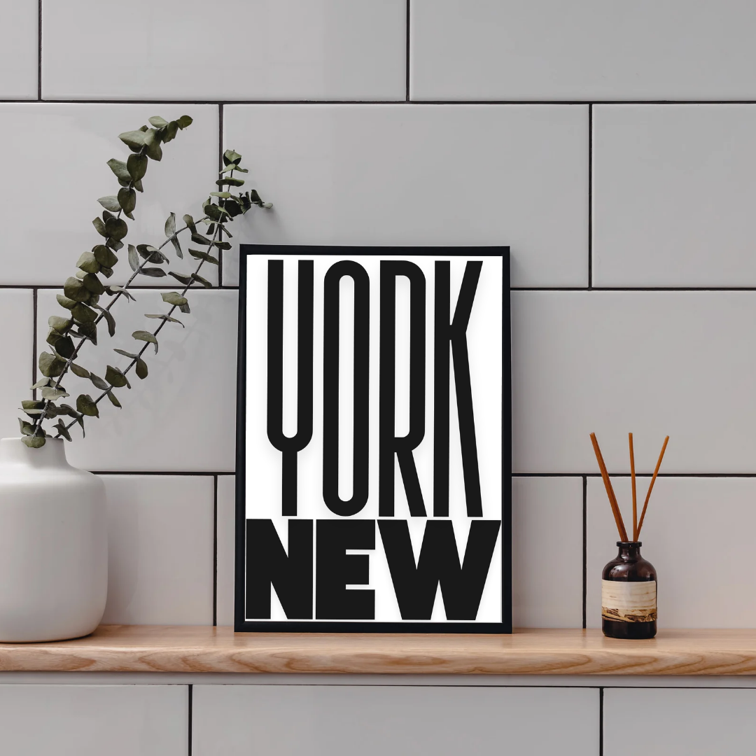 Affiche New York – Décoration Murale Urbaine & Design Typographique Moderne