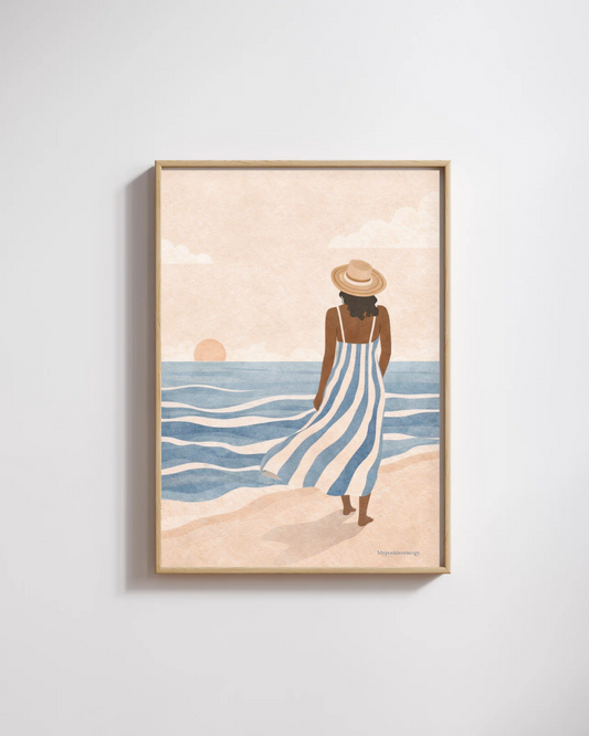 Duo affiches bord de mer – Déco murale bohème apaisante | Ambiance zen & naturelle – My Positive Energy