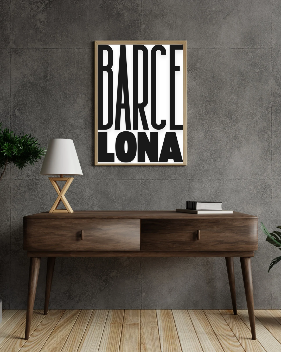 Affiche Barcelone – Décoration Murale Urbaine & Design Typographique Moderne