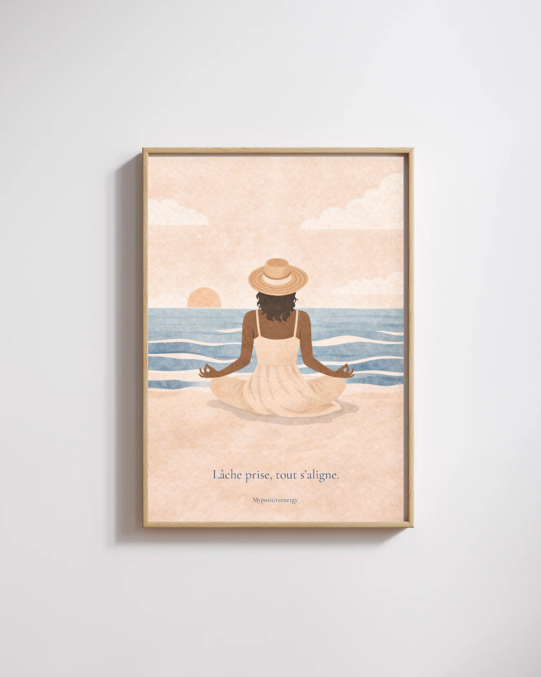 Affiche lâcher prise – Lâche prise, tout s’aligne | Déco murale apaisante & bohème – My Positive Energy