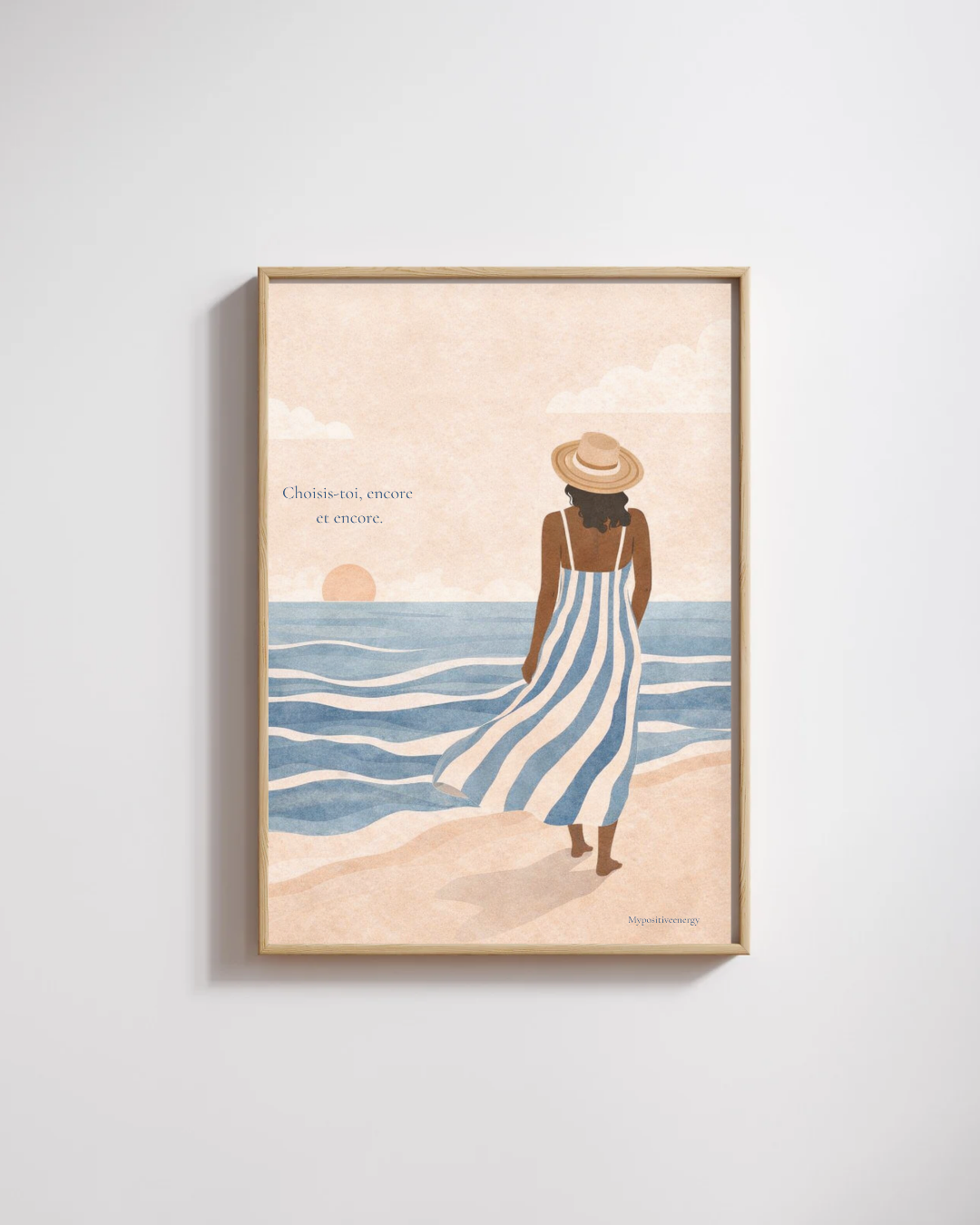 Affiche confiance en soi – Choisis-toi, encore et encore | Déco murale bohème & inspirante – My Positive Energy