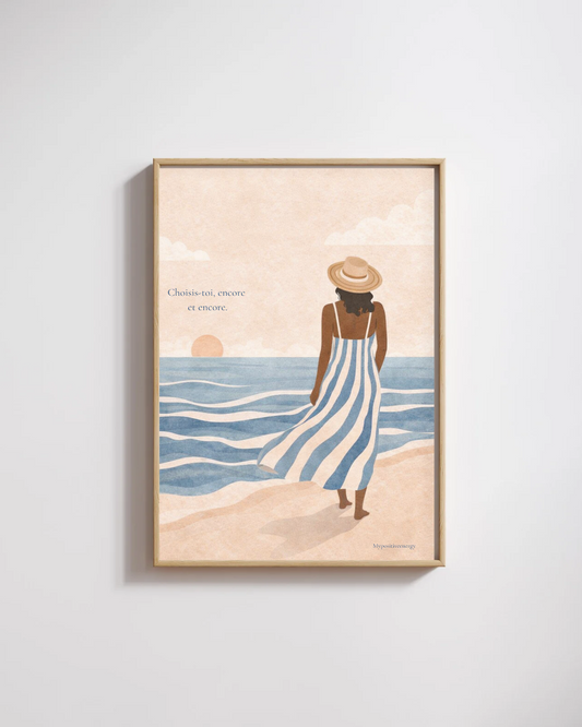 Affiche confiance en soi – Choisis-toi, encore et encore | Déco murale bohème & inspirante – My Positive Energy