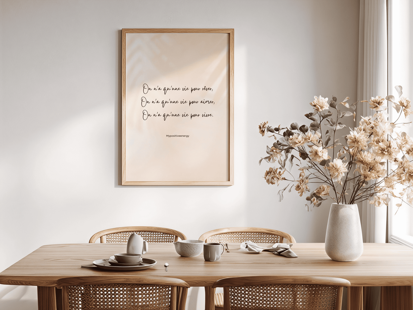Affiche motivation Qu'une vie - Décoration Murale
